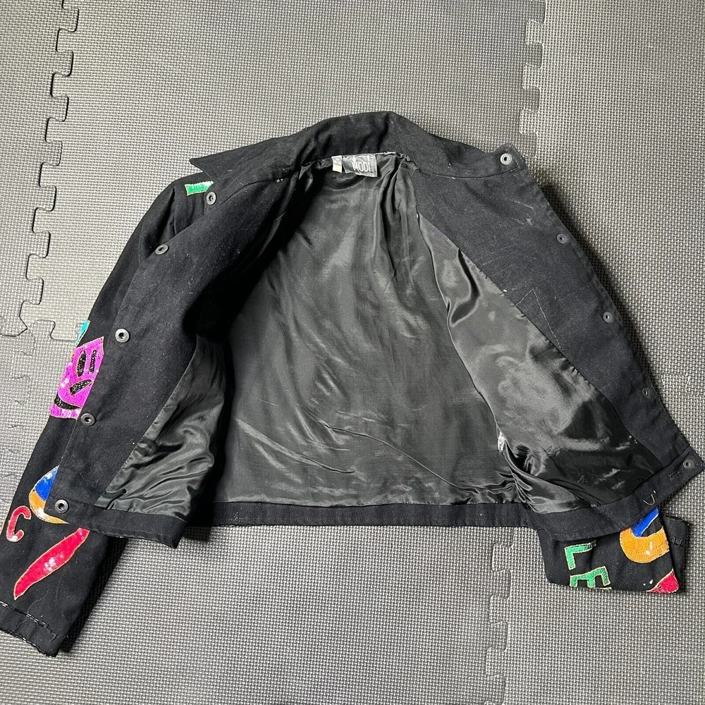 Vintage‎ Modi Denim Sequin Broadway Musicals Jacket Size Small/Medium Vintage